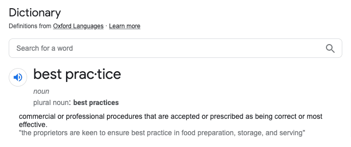 definition of best practice